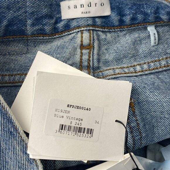 Sandro High Rise Jeans in Blue Vintage - Picture 4 of 6